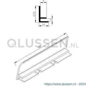 AluArt waterslagprofiel stel kopschotjes links en rechts profiel 100 mm aluminium brute AL067100