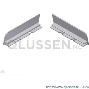 AluArt waterslagprofiel stel kopschotjes links en rechts profiel 90 mm aluminium brute AL067611