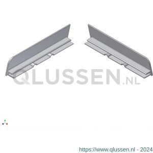 AluArt waterslagprofiel stel kopschotjes links en rechts profiel 110 mm aluminium brute AL067612