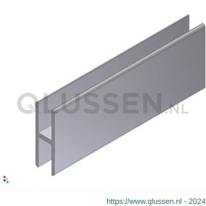 AluArt H-profiel 7 mm L 3000 mm per 2 stuks aluminium brute AL078180