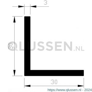 AluArt hoekprofiel 30x30x3 mm L 5000 mm aluminium onbewerkt AL093123