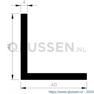 AluArt hoekprofiel 40x40x4 mm L 5000 mm aluminium onbewerkt AL093139