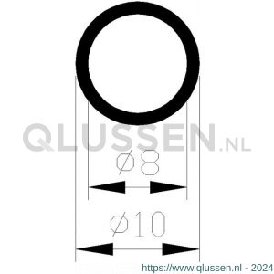 AluArt ronde buis 10x8 mm L 2500 mm per 2 stuks aluminium onbewerkt AL097600