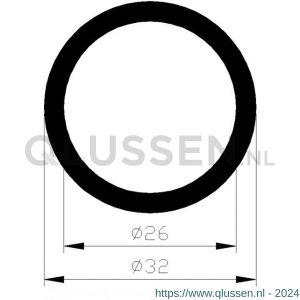 AluArt ronde buis 32x26 mm L 3000 mm per 2 stuks aluminium onbewerkt AL098632