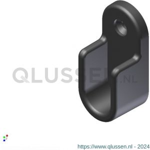 AluArt kastroede open steun zwart 30x14 mm 20 stuks kunststof AL110008