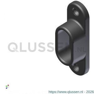 AluArt kastroede gesloten steun zwart 30x14 mm 20 stuks kunststof AL110009