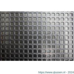 AluArt plaat 2000x1000x2 mm vierkantperforatie 5 mm aluminium brute AL122416