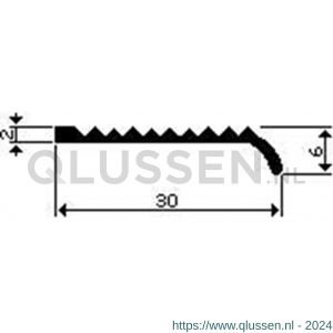 AluArt trapkant MX3 30x6 mm L 1000 mm set 6 stuks 8713329938054 aluminium geanodiseerd bronskleurig AL221331