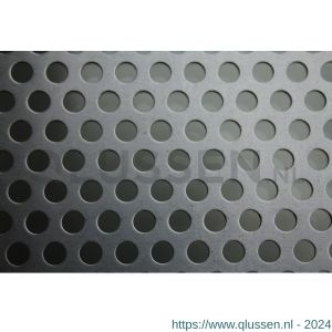 AluArt plaat 1000x500x1 mm rondperforatie set 6 stuks aluminium brute AL225502