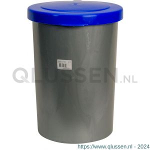 Gripline-A afvalcontainer kunststof 55 L grijs blauw deksel BAK00550-0001