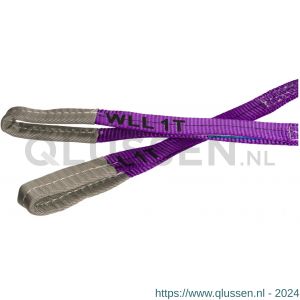 Konvox hijsband met lussen violet 1 ton 1 m LAZE1400-1930