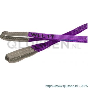 Konvox hijsband met lussen violet 1 ton 1 m LAZE1400-1930