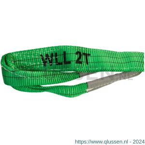 Konvox hijsband met lussen groen 2 ton 1 m LAZE1400-1976