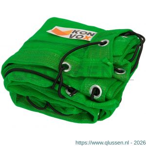 Konvox aanhangwagennet fijnmazig met elastiek 1,4x2,5 cm groen LAZE1400-2223