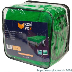 Konvox aanhangwagennet fijnmazig met elastiek 250x400 cm groen LAZE1400-2235