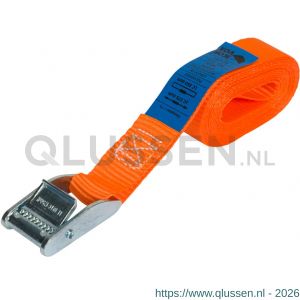 Konvox spanband 25 mm Professioneel met klemgesp 25 mm 4 m 175/350 daN oranje LAZE1400-3094