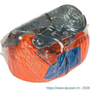 Konvox spanband Professioneel 25 mm ratel 906 6 m LC 700 daN oranje LAZE1400-2632
