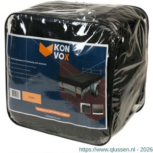 Konvox aanhangwagennet fijnmazig met elastiek 250x400 cm zwart LAZE1400-2236