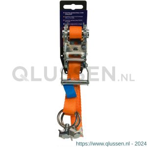 Konvox Smartlok Systeem spanband 25 mm ratel 909 fitting 5018 LC 750 daN 1m oranje LAZE1001-0664