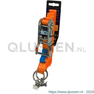 Konvox Smartlok Systeem spanband 25 mm ratel 909 fitting 5018 LC 750 daN 2 m oranje LAZE1001-0665