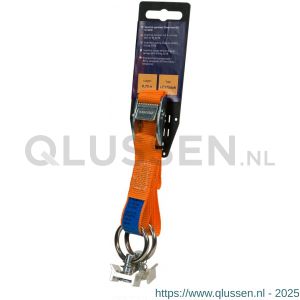 Konvox Smartlok Systeem spanband 25 mm klem 803 fitting 5018 LC 175 daN 0,75 m oranje LAZE1001-0668