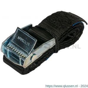Konvox spanband 25 mm klemgesp 804 LC 250 daN 25 mm 1 m zwart LAZE1400-4602