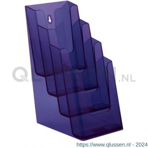 Nedco Display folderhouder meervoudig 4 vaks 1/3 A4 NedNeon Purple 20200363