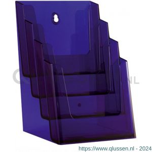 Nedco Display folderhouder meervoudig 4 vaks A5 NedNeon Purple 20200563