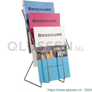 Nedco Display folderrek draadfolderhouder meervoudig 3 vaks A4 20400405