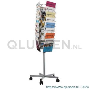 Nedco Display folderrek draadfolderhouder 32 vaks A4 draaibaar verrijdbaar 20401305