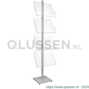 Nedco Display folderrek vloerdisplay met 4 folderhouders A3 landscape 24501390