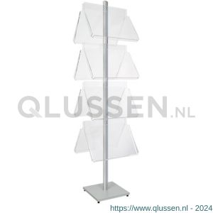 Nedco Display folderrek vloerdisplay met 8 folderhouders A3 landscape 24501590