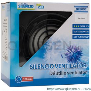 Silencio ventilator axiaal badkamer-toiletventilator Silencio 125 61401101