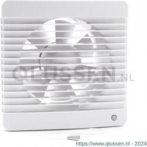 Eurovent ventilator axiaal badkamer-keukenventilator MVT 150 ABS kunststof wit 61904200