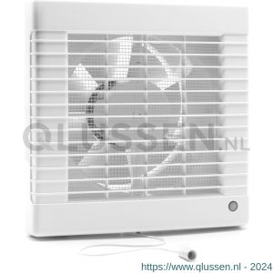 Eurovent ventilator axiaal badkamer-keukenventilator M1VT 150 ABS kunststof wit 61906300