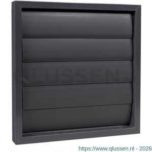 Nedco ventilatie lamellenrooster 200x200 mm kunststof grijs 62501005