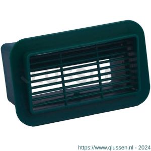 Nedco ventilatie lamellenrooster 110x54 mm PP kunststof groen 62503404