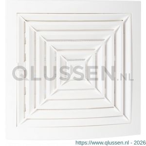 Nedco ventilatie vierkant ventilatierooster diameter 125 mm De Luxe PS kunststof wit 62504400