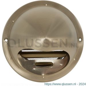Nedco ventilatie buitenrooster bol model diameter 100 mm RVS messing 62600129