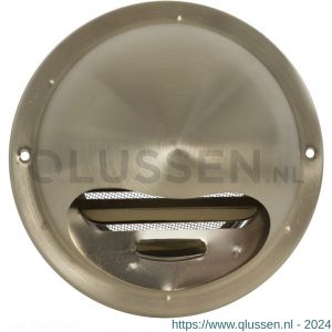 Nedco ventilatie buitenrooster bol model diameter 125 mm RVS messing 62600229