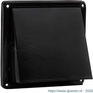 Nedco ventilatie RVS buitenrooster schuine kap diameter 100 mm zwart 62602801