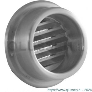 Nedco ventilatie buitenrooster kraag model diameter 125 mm RVS 62604311
