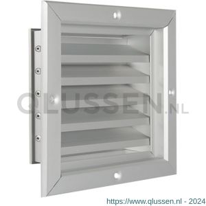 Nedco ventilatie aluminium gevelrooster 150x150 mm met vaste lamellen geanodiseerd 62700717