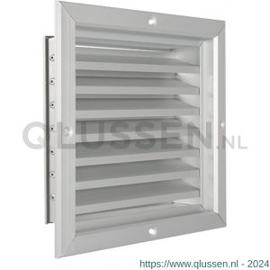 Nedco ventilatie aluminium gevelrooster 200x200 mm met vaste lamellen geanodiseerd 62700917