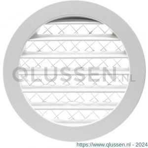 Nedco ventilatie aluminium schoepenrooster met grofmazig gaas diameter 150 mm wit 62701600