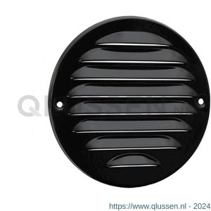 Nedco ventilatie aluminium schoepenrooster diameter 140 mm kleine schoepen zwart 62907201