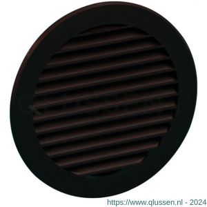 Nedco ventilatie rond schoepenrooster diameter 100 mm PS kunststof bruin 63001502