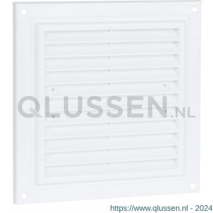 Nedco ventilatie schoepenrooster 150x150 mm PS kunststof wit 63002100