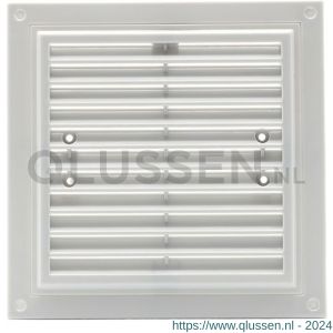 Nedco ventilatie schoepenrooster 150x150 mm PS kunststof grijs 63002105