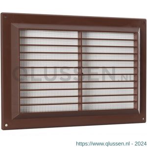 Nedco ventilatie schoepenrooster 250x170 mm PS kunststof bruin 63002302